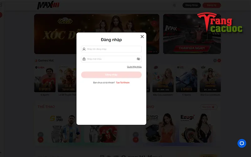 Hướng dẫn cách đăng ký đăng nhập Max88